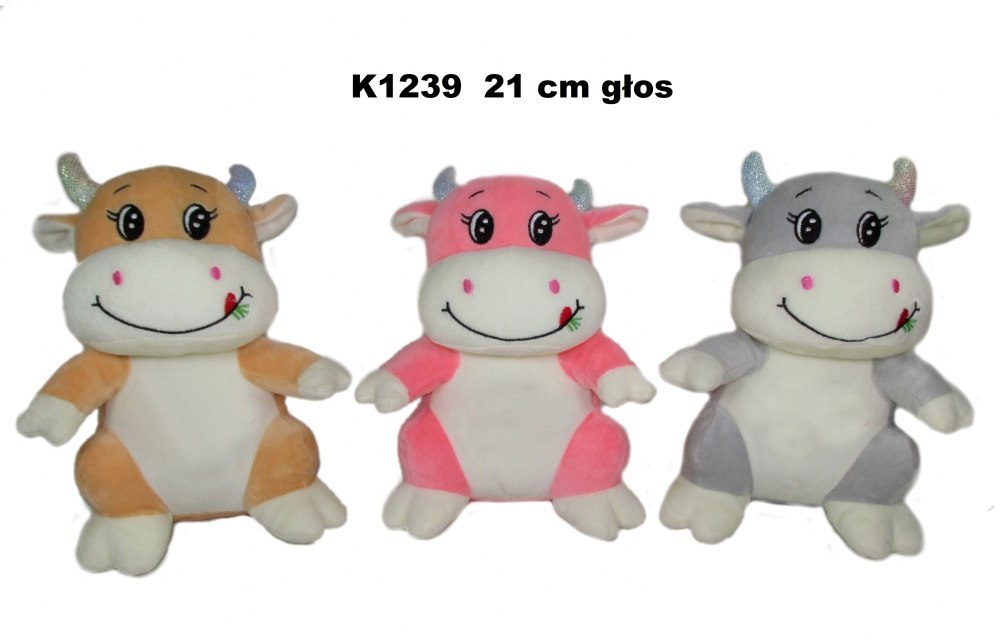 PELUCHE MUCCA CON VOCE 20CM SEDUTA K1239 SA SUN-DAY